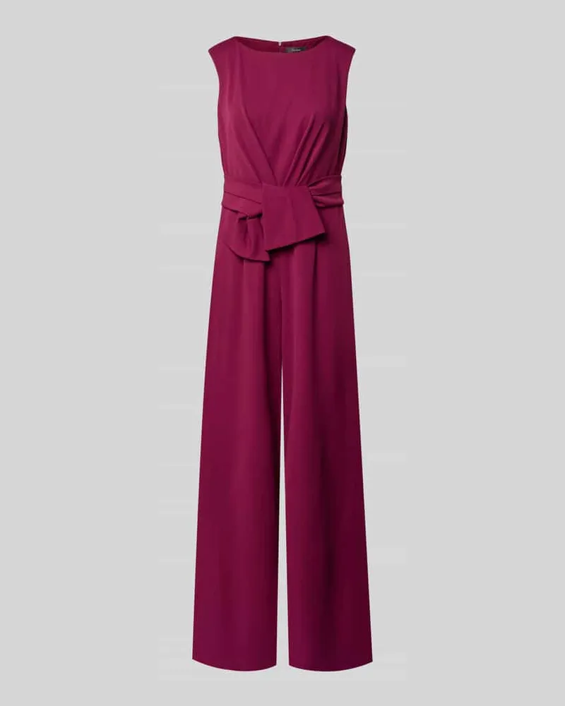 Vera Mont Jumpsuit mit Knotendetail Bordeaux