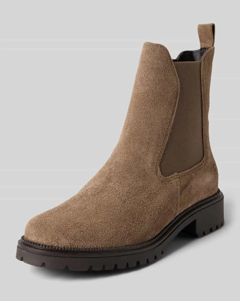 Tamaris Chelseas aus echtem Rindsleder Taupe