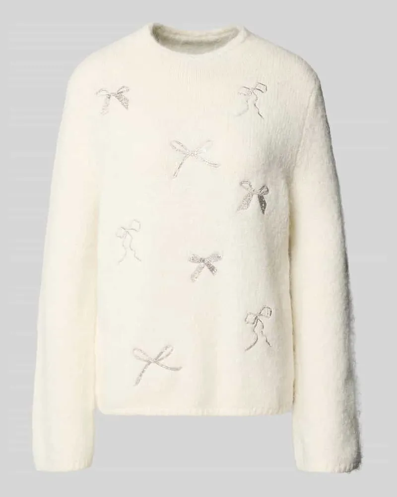 S.Oliver Regular Fit Strickpullover mit Woll-Anteil Offwhite