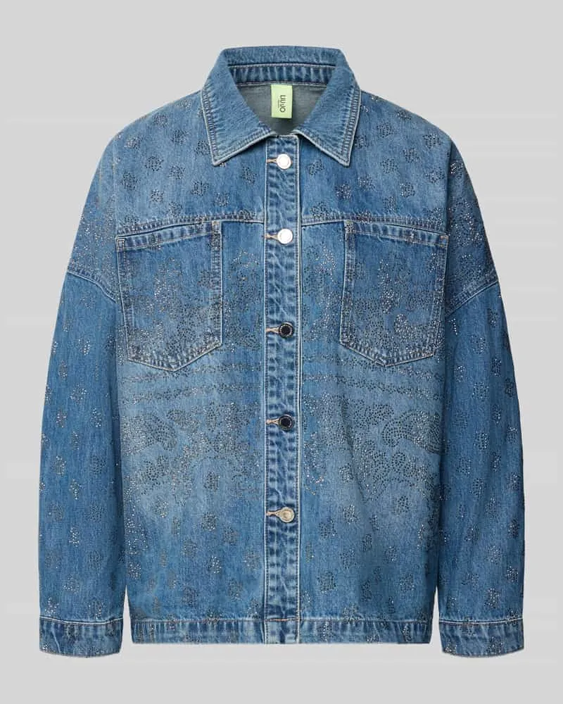 Liu Jo Relaxed Fit Jeansbluse aus reiner Baumwolle Modell 'CAMICIA Dunkelblau