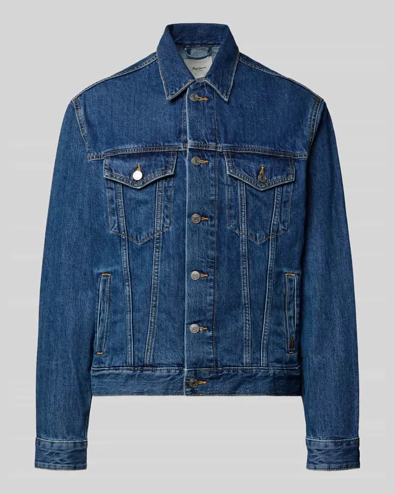 Pepe Jeans Regular Fit Jeansjacke aus reiner Baumwolle Jeansblau