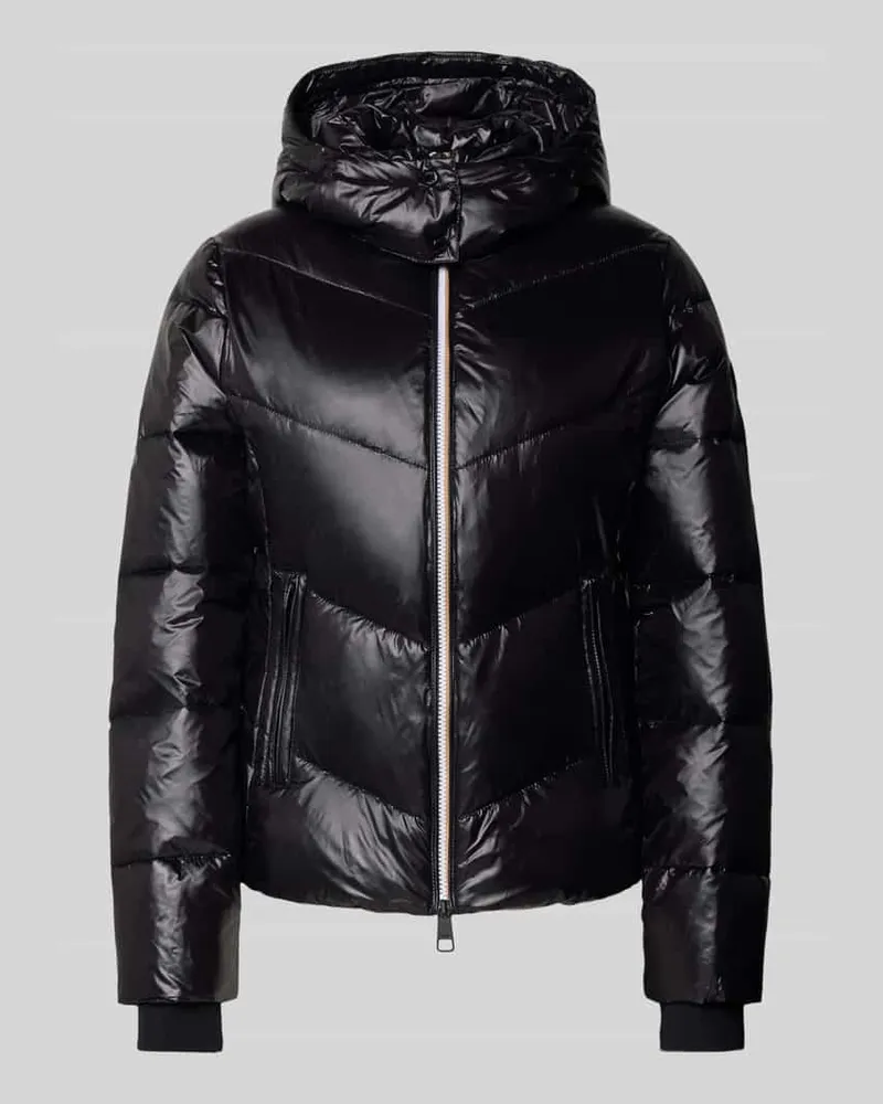 HUGO BOSS Regular Fit Steppjacke mit Kapuze Modell 'PEPULE Black