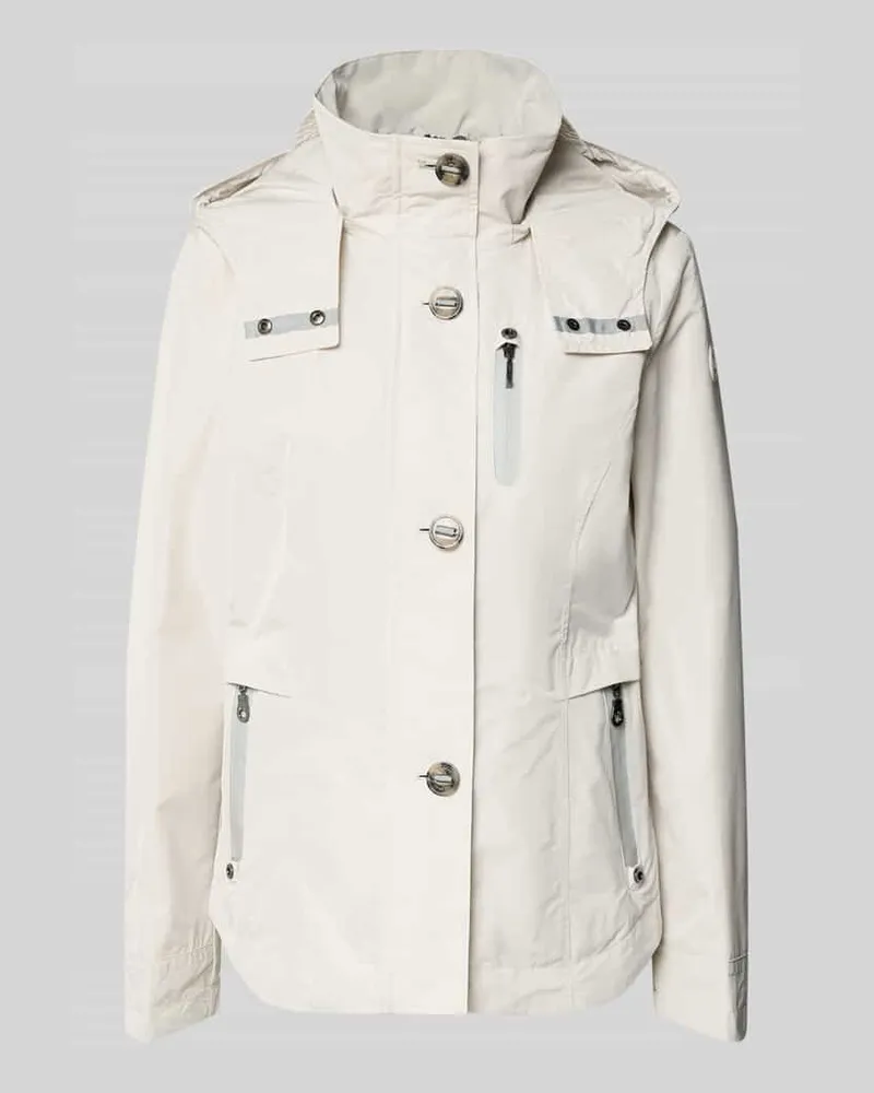 Gil Bret Jacke mit Kapuze und Eingrifftaschen Kitt