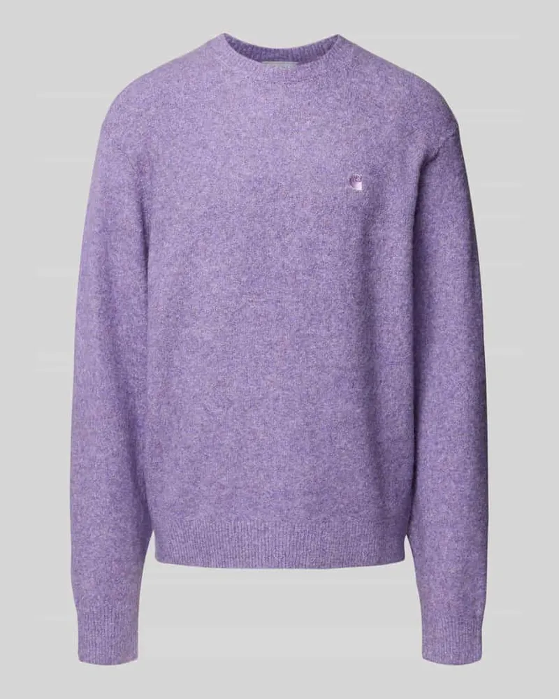 Carhartt WIP Strickpullover mit gerippten Abschlüssen Flieder