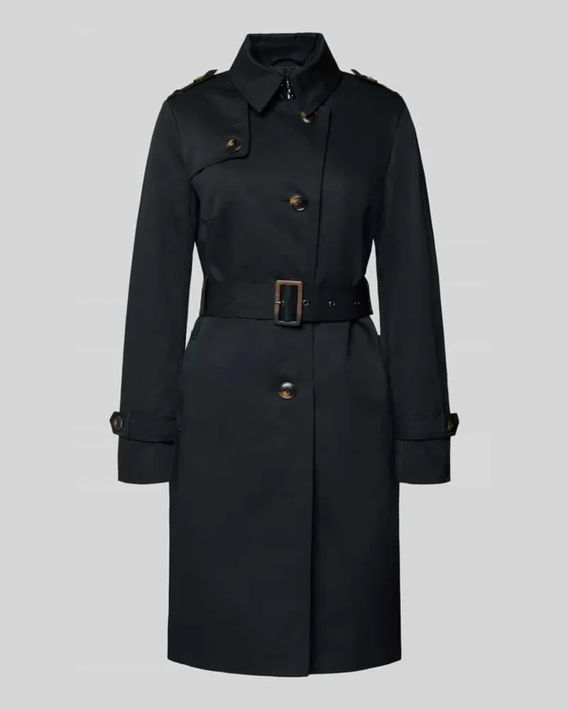 JAKE*S Trenchcoat mit Stoffgürtel Black
