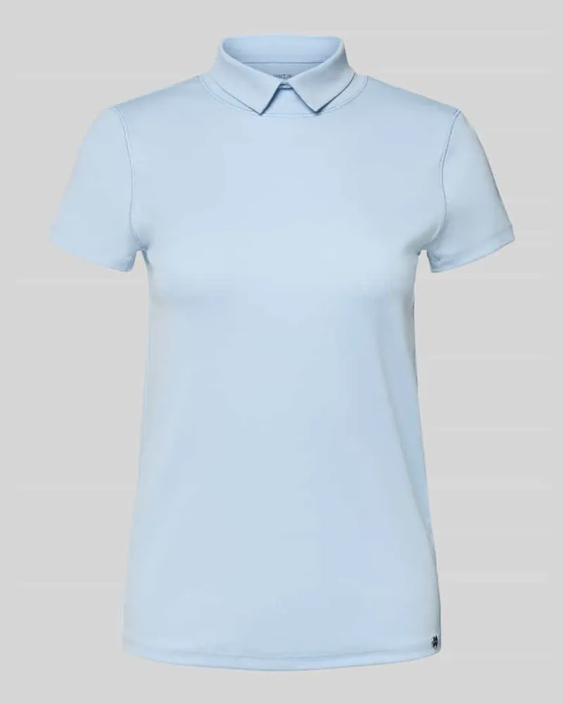 Marc Cain Slim Fit T-Shirt mit Polokragen Hellblau