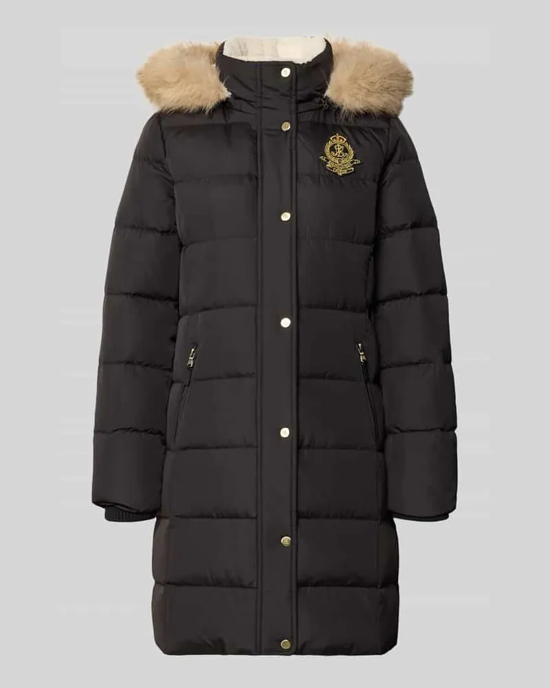 Ralph Lauren Steppmantel mit abnehmbarer Kapuze Black