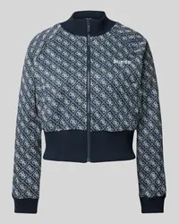 Guess Sweatjacke mit Label-Stitching Modell 'SARAH Marine