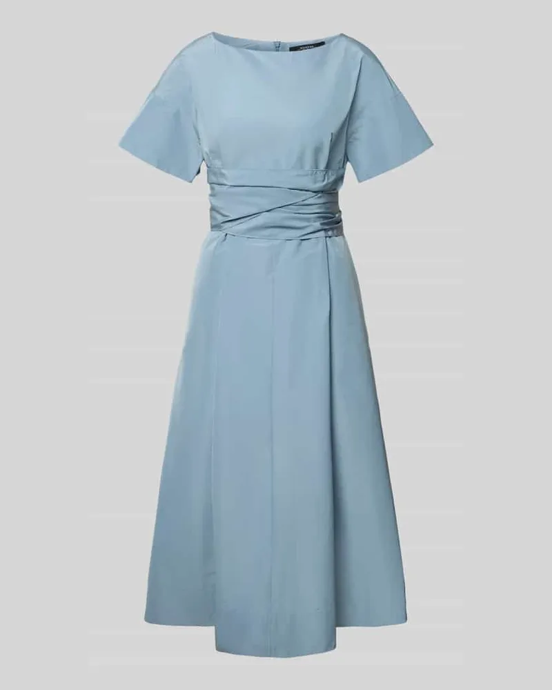 Max Mara Fließendes Freizeitkleid mit Baumwoll-Anteil Modell 'PIOPPO Hellblau