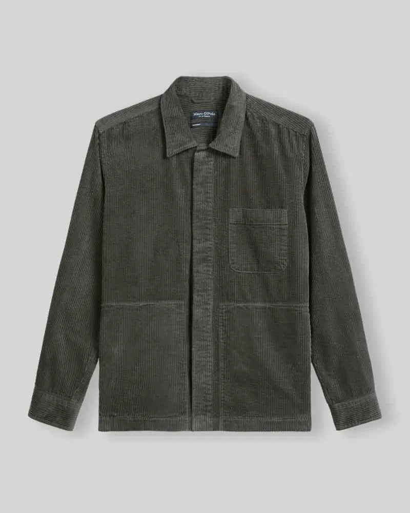 Marc O'Polo Oversized Cordhemd mit Woll-Anteil Dunkelbraun