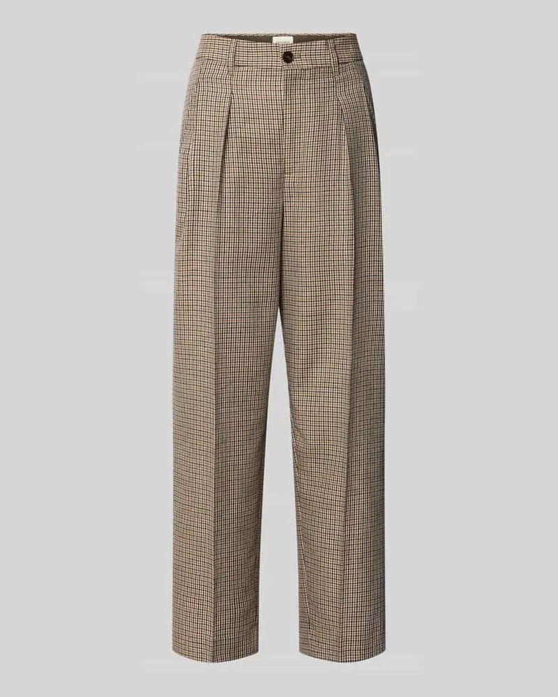 Closed Bundfaltenhose aus Schurwoll-Mix Modell 'RUTHY Hellbraun