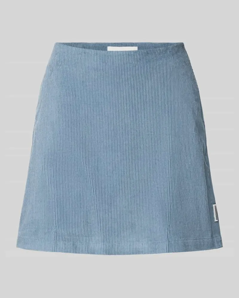 Armedangels Regular Fit Mini-Rock aus Baumwoll-Mix Modell 'CORDUROY MINI Rauchblau