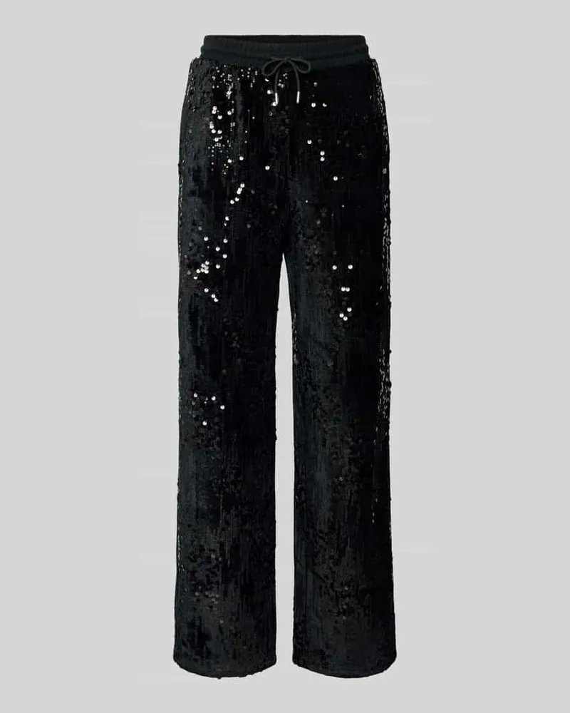 Guess Wide Leg Hose mit Pailletten Modell 'SEQUINS Black