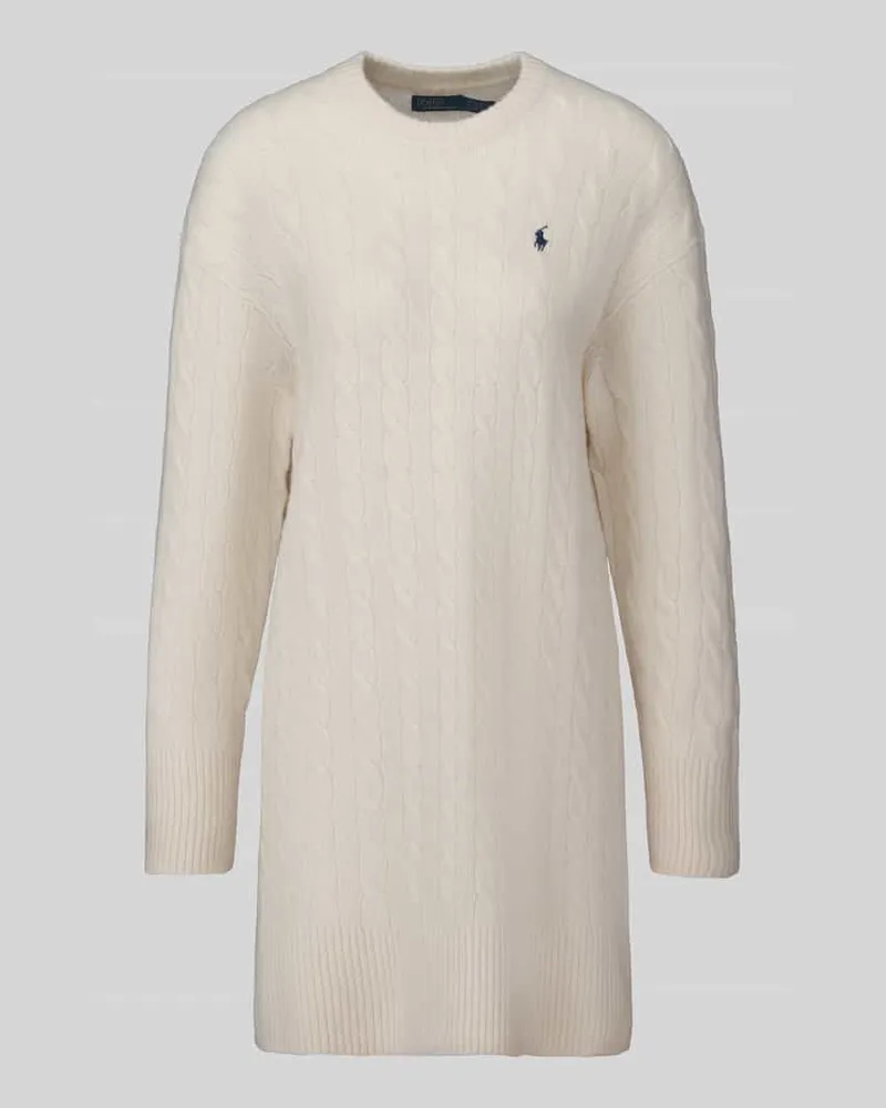 Ralph Lauren Strickkleid aus Woll-Kaschmir-Mix Weiss