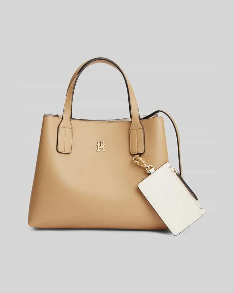 Tommy Hilfiger Henkeltasche mit Anhänger für Kleinigkeiten Beige