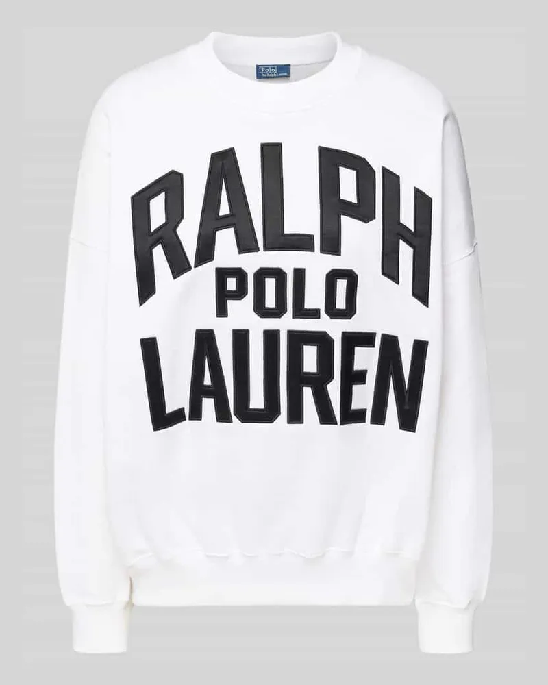 Ralph Lauren Oversized Sweatshirt mit Label-Stitching Weiss