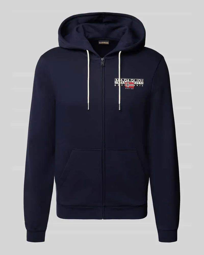 Napapijri Sweatjacke mit Kapuze und Känguru-Tasche Modell 'AYLMER Marine