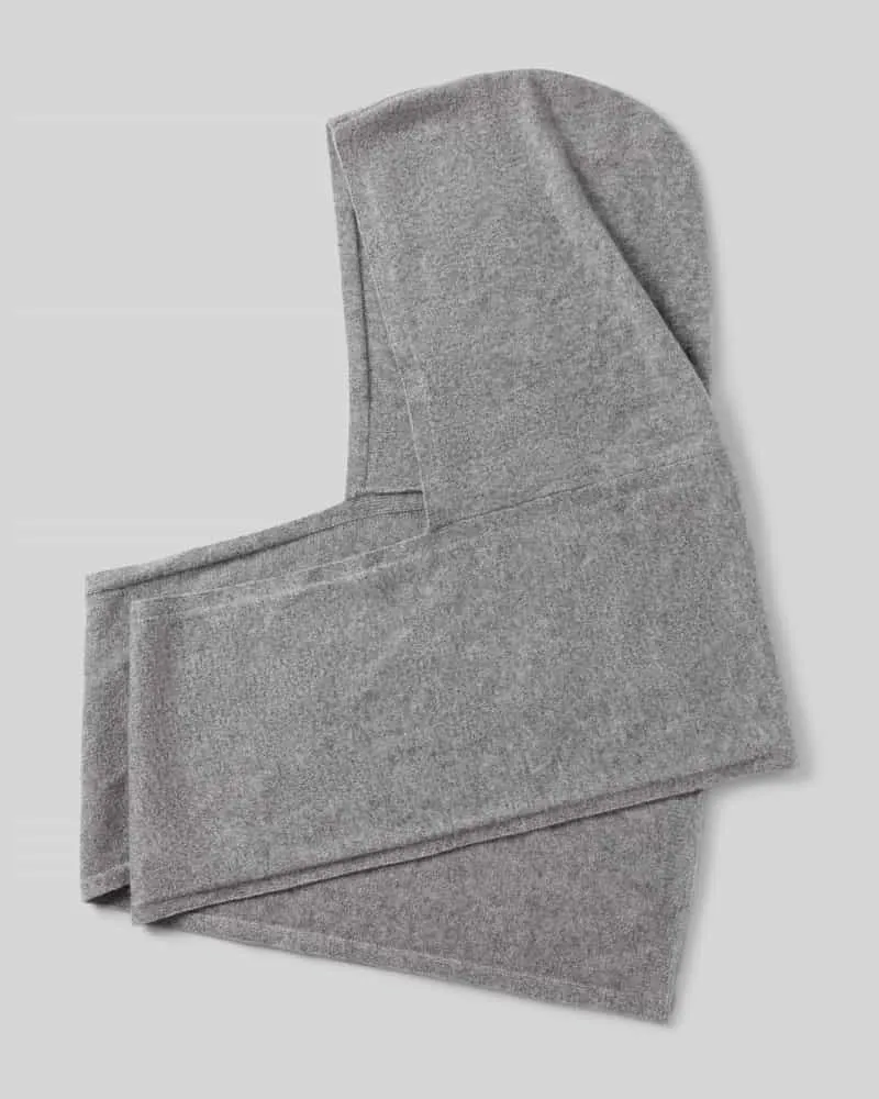 Christian Berg Balaclava aus reinem Kaschmir mit offener Front Graphit