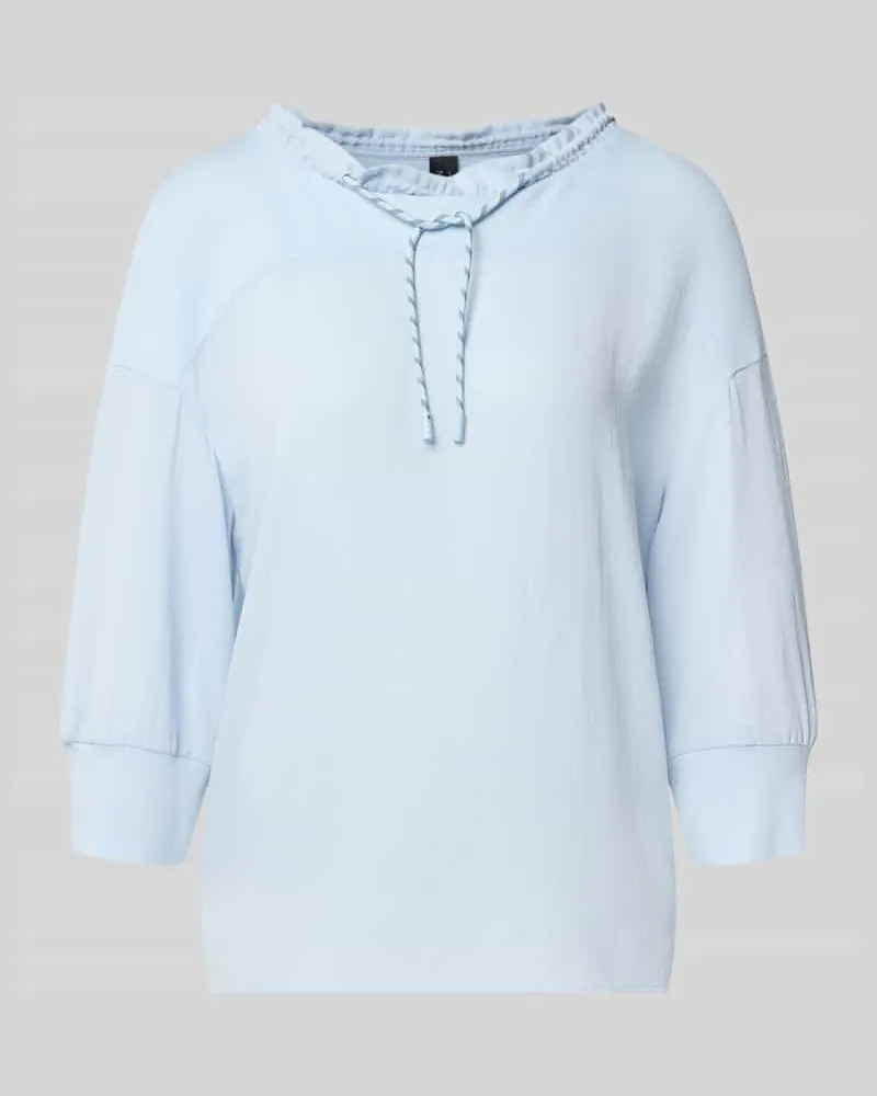Marc Cain Longsleeve mit Tunnelzug Hellblau