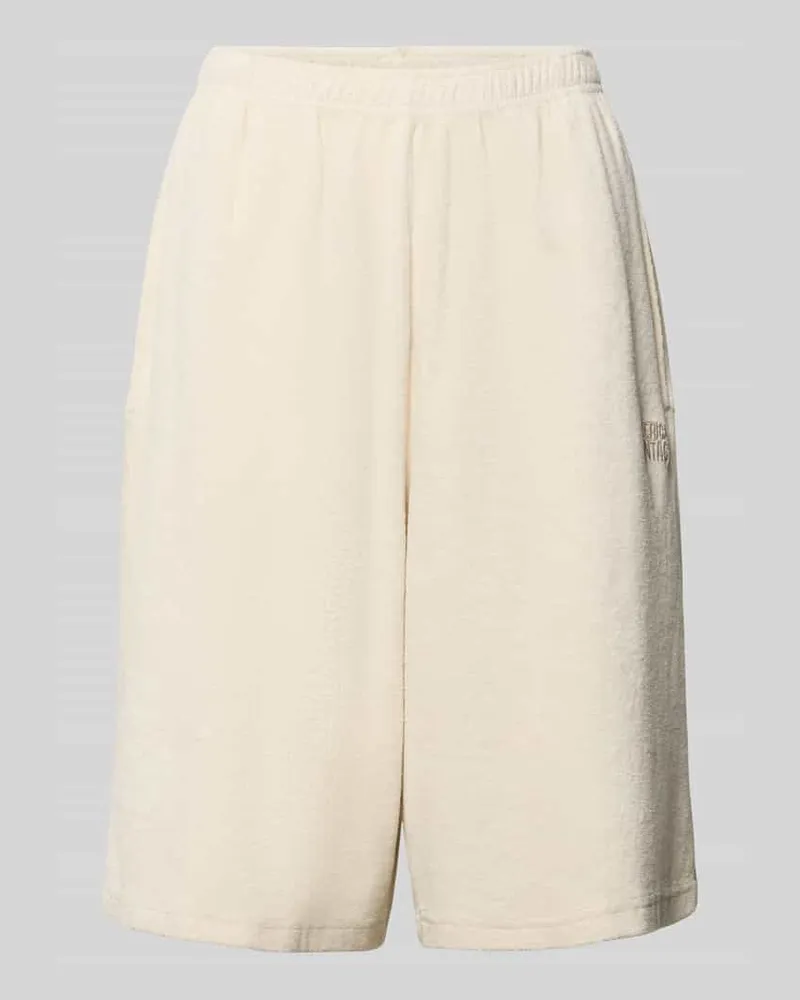 American Vintage Sweatshorts mit Eingrifftaschen und Logo-Stitching Modell 'FUXOW Ecru