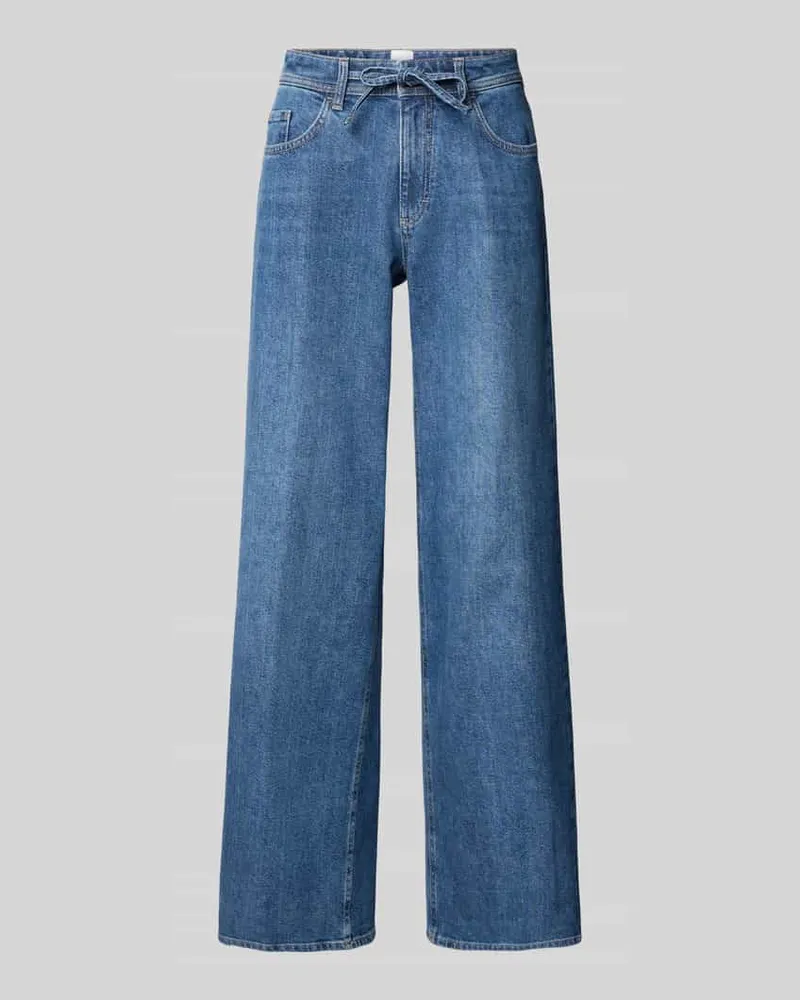 Brax Wide Fit Jeans mit Bindegürtel Modell 'MORGAN Blau