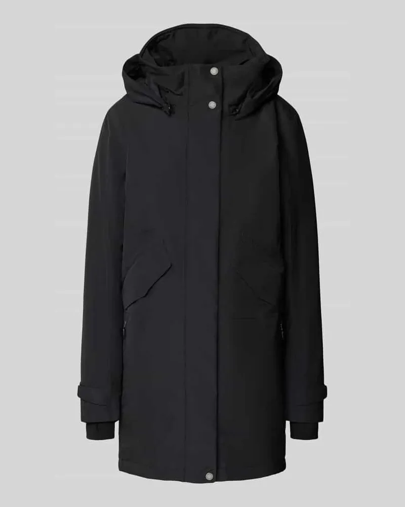 Didriksons 1913 Parka mit abnehmbarer Kapuze Modell 'INDRA Black