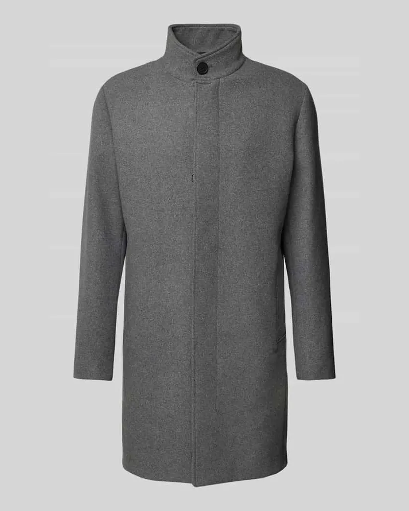 Jack & Jones Mantel aus Woll-Mix Modell 'WILSON Hellgrau