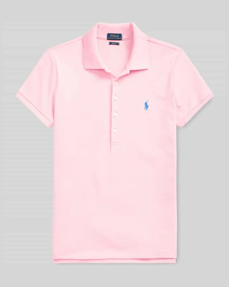 Ralph Lauren Slim Fit Poloshirt aus Baumwoll-Mix Rosa