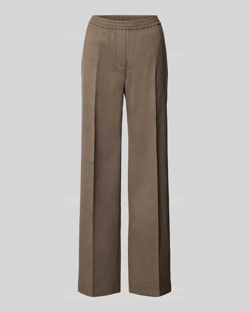 Max Mara Bundfaltenhose mit weitem Bein Mittelbraun