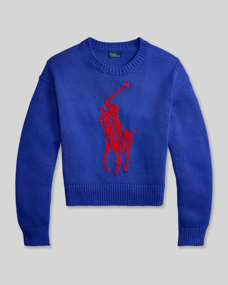 Ralph Lauren Regular Fit Strickpullover aus reiner Baumwolle Royal