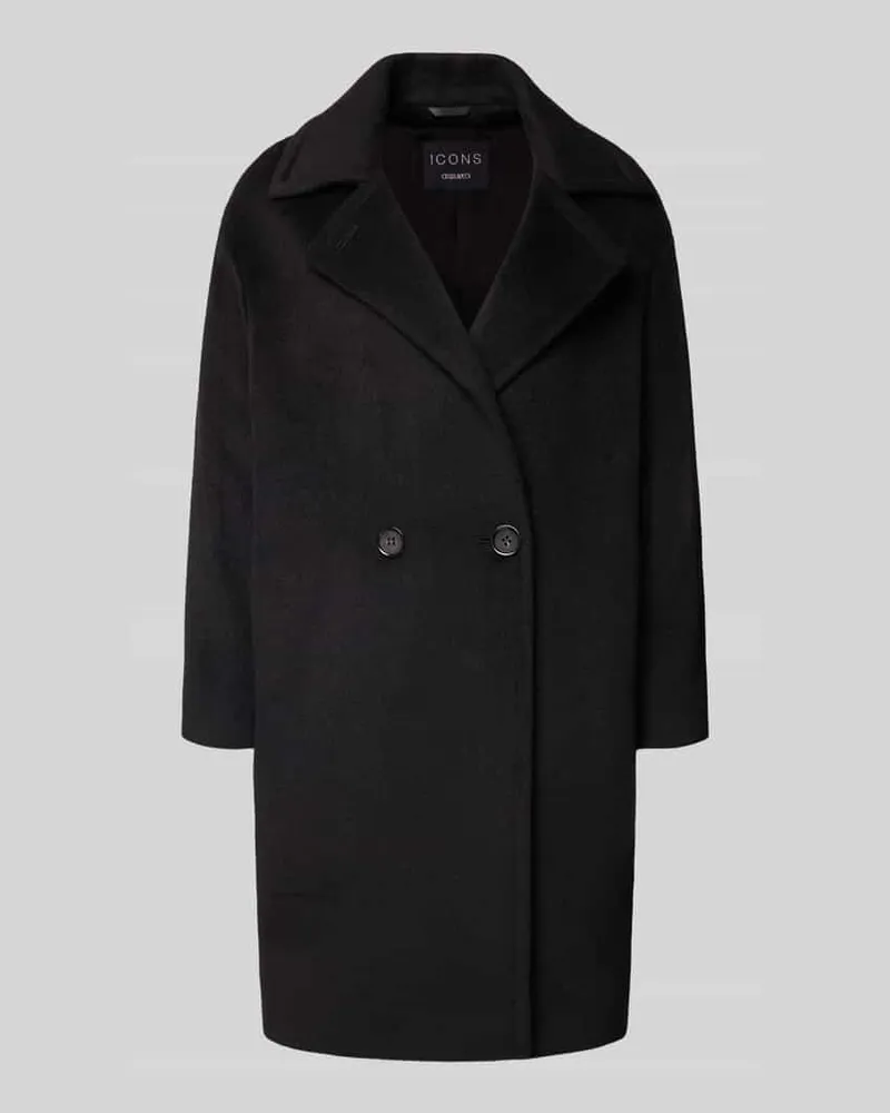 Cinzia Rocca Mantel mit Reverskragen Black