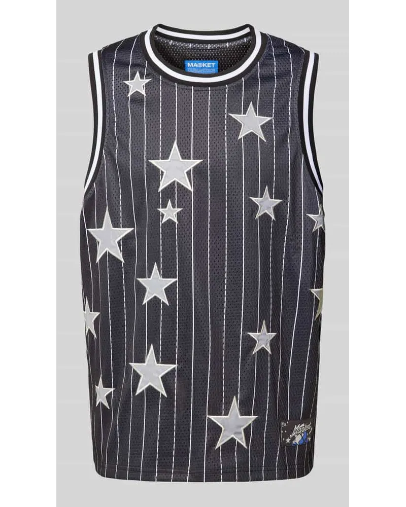 Market Tanktop mit Motiv-Patches Modell 'DIESEL Black