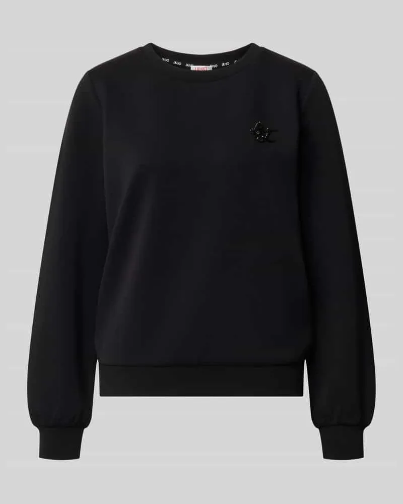 Liu Jo Relaxed Fit Sweatshirt aus Viskose-Mix Modell 'Felpa Black