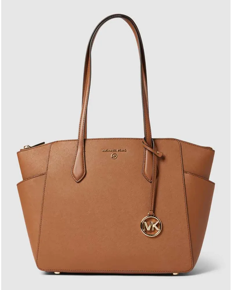 Michael Kors Tote Bag mit seitlichen Einschubfächern Modell 'MARILYN Cognac