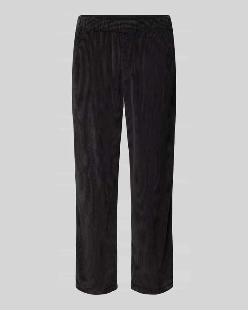 American Vintage Cordhose mit elastischem Bund Modell 'WIDLAND Dunkelgrau