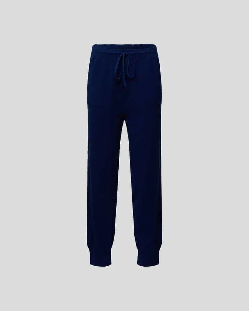 Maison Flaneur Hose mit elastischem Bund Blau