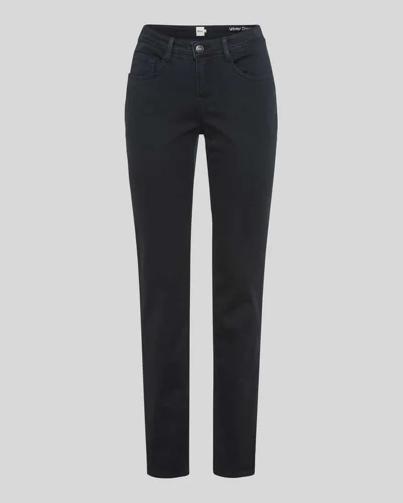 Brax Regular Fit Gerade Hose aus Lyocell-Mix mit Modal-Baumwoll-Anteil Modell 'MARY Marine