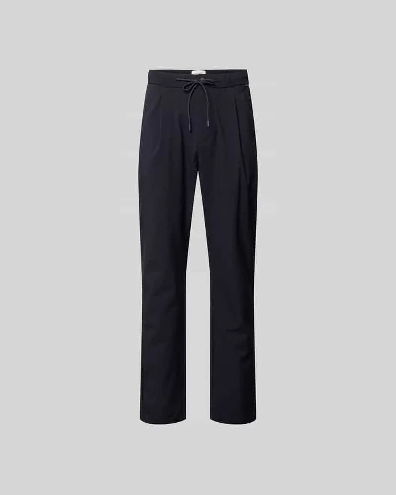 Closed Stoffhose mit elastischem Bund Dunkelblau