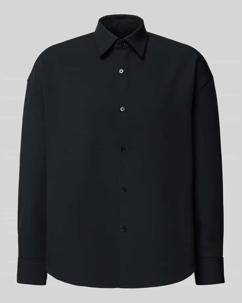 Seidensticker Oversized Hemdjacke mit Kentkragen Modell 'STUDIO Black