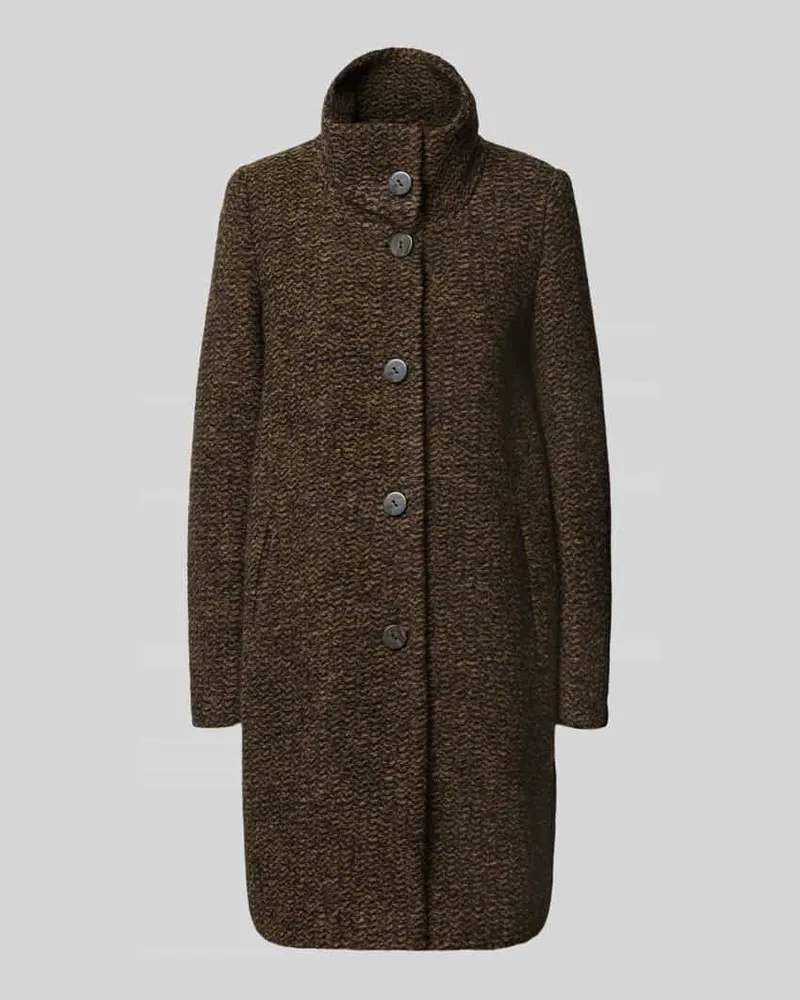 Milo Coats Wollmantel aus Schurwoll-Mix Modell 'PAMELA Dunkelbraun