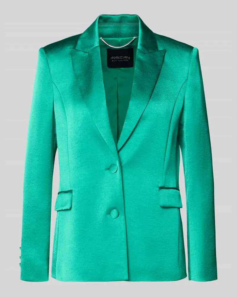 Marc Cain Slim Fit Blazer mit Reverskragen und Pattentaschen Smaragd
