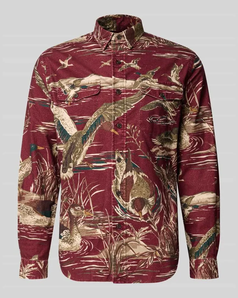 Ralph Lauren Freizeithemd mit Sateen-Finish Bordeaux