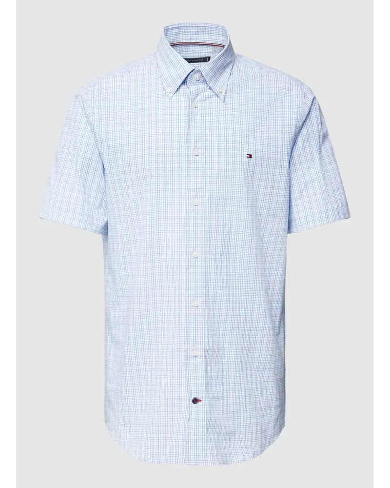 Tommy Hilfiger Regular Fit Business-Hemd mit Button-Down-Kragen Bleu