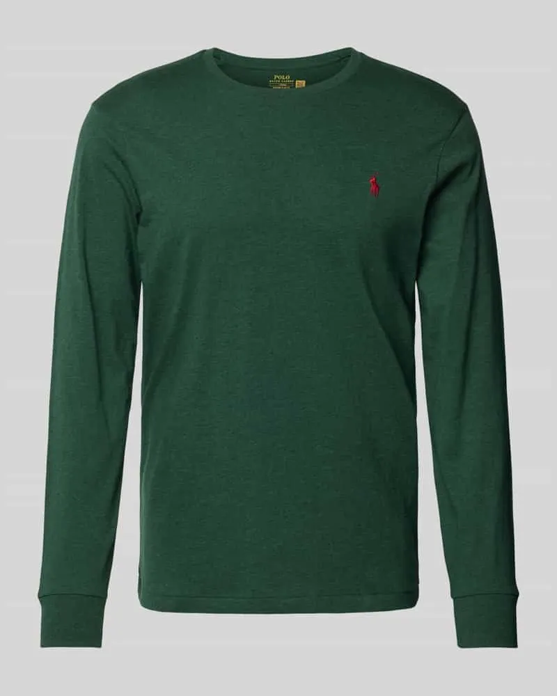 Ralph Lauren Regular Fit Longsleeve mit Label-Stitching Dunkelgruen