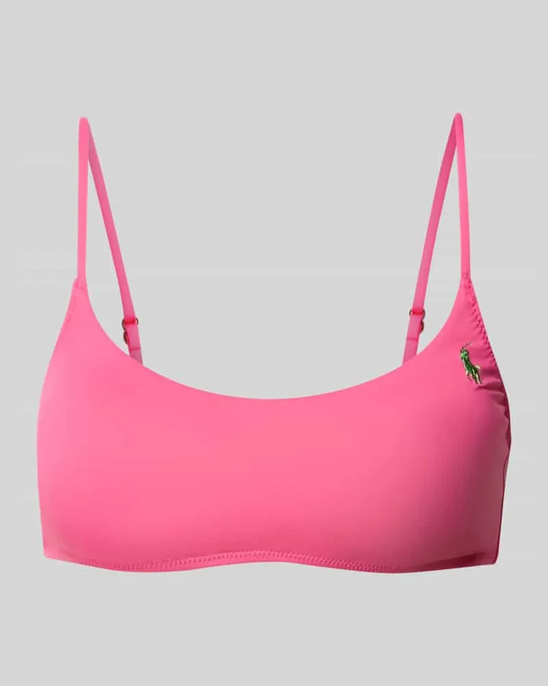 Ralph Lauren Bikini-Oberteil mit Logo-Stitching Pink