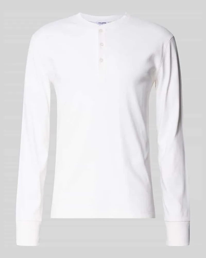 Filippa K Slim Fit Longsleeve aus reiner Baumwolle Weiss