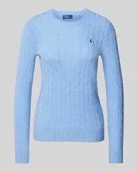 Ralph Lauren Pullover mit Zopfmuster Modell 'JULIANNA Hellblau