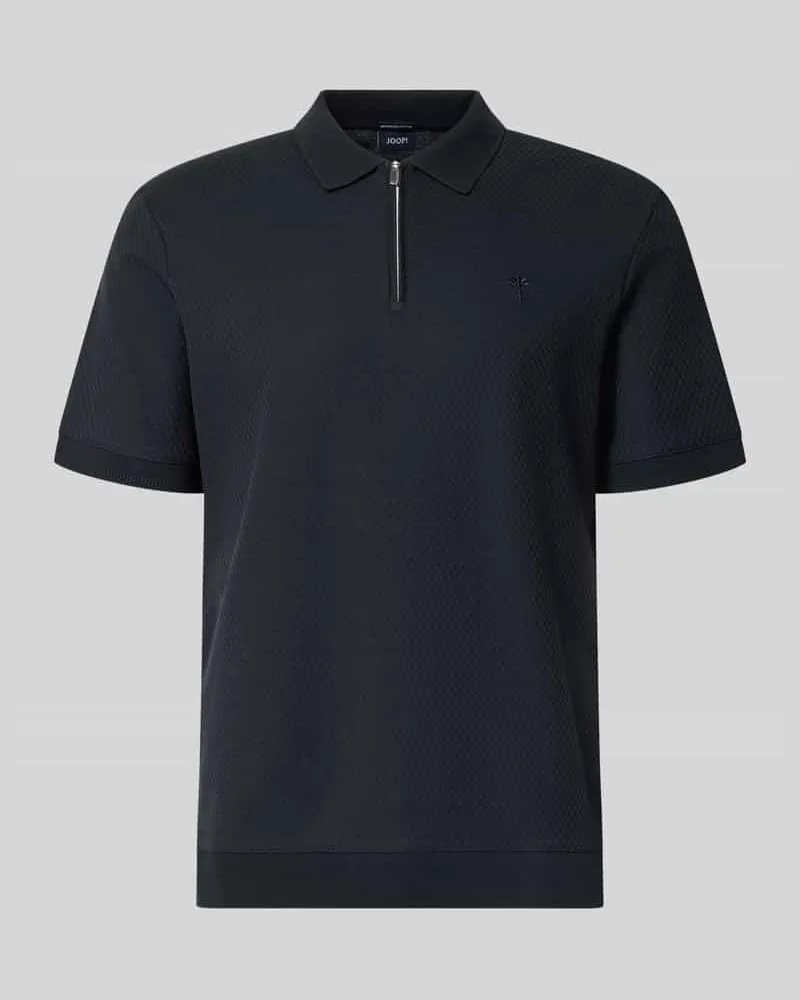JOOP! Regular Fit Poloshirt mit Strukturmuster Modell 'Tibaris Marine