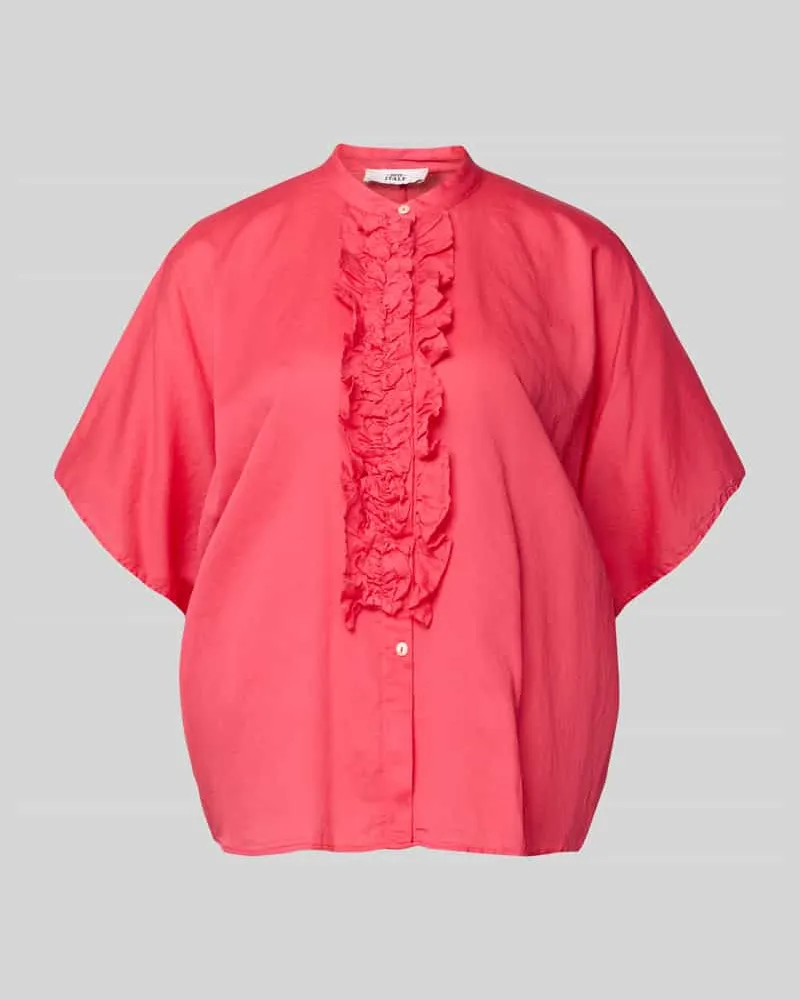 0039 Italy Relaxed Fit Bluse mit Rüschen Modell 'DAISY Rot