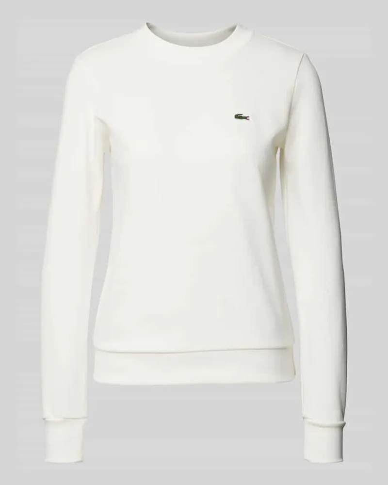 Lacoste Sweatshirt mit Logo-Stitching Offwhite